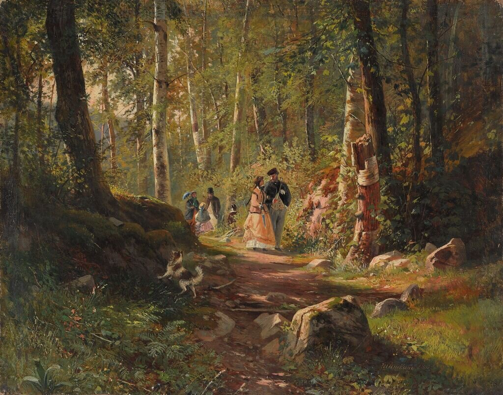 Шишкин И. Прогулка в лесу. Источник: https://my.tretyakov.ru/