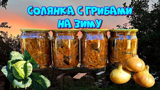 Грибная солянка на зиму