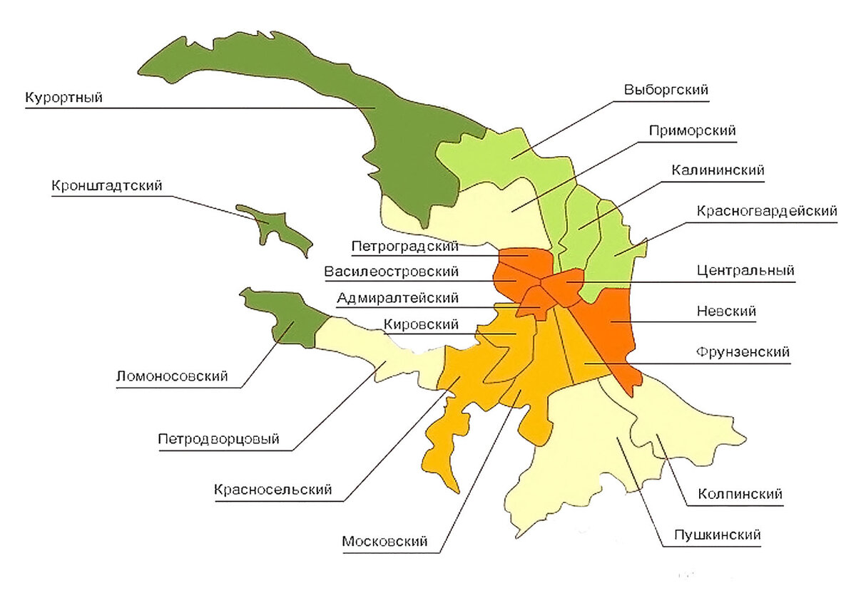 Зеленые районы спб. Административно-территориальное деление Санкт-Петербурга 2021. Районы Санкт-Петербурга на карте с метро. Колпинский район СПБ на карте. Карта СПБ по районам 2021.