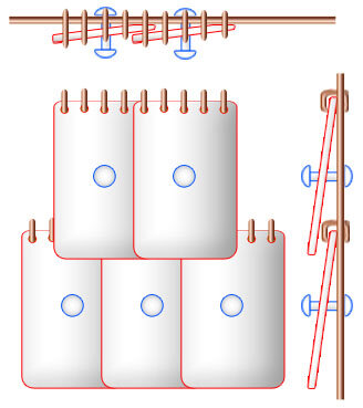 Схема сборки русской клепаной чешуи