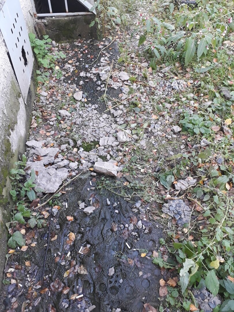 обломки на земле (фото мое)