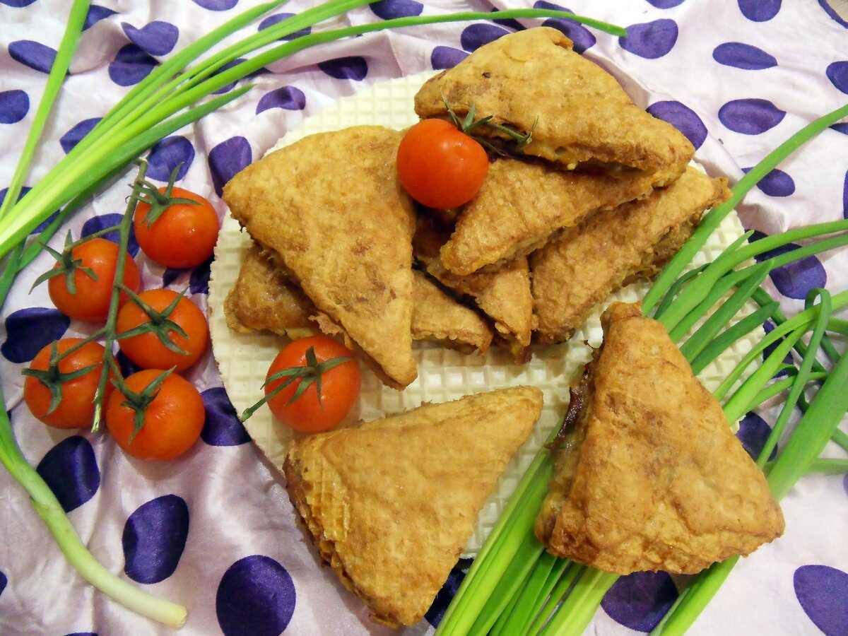 Закуска из вафельных коржей