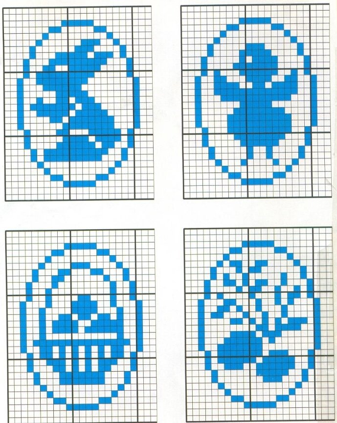 Пасхальная салфетка крючком схемы