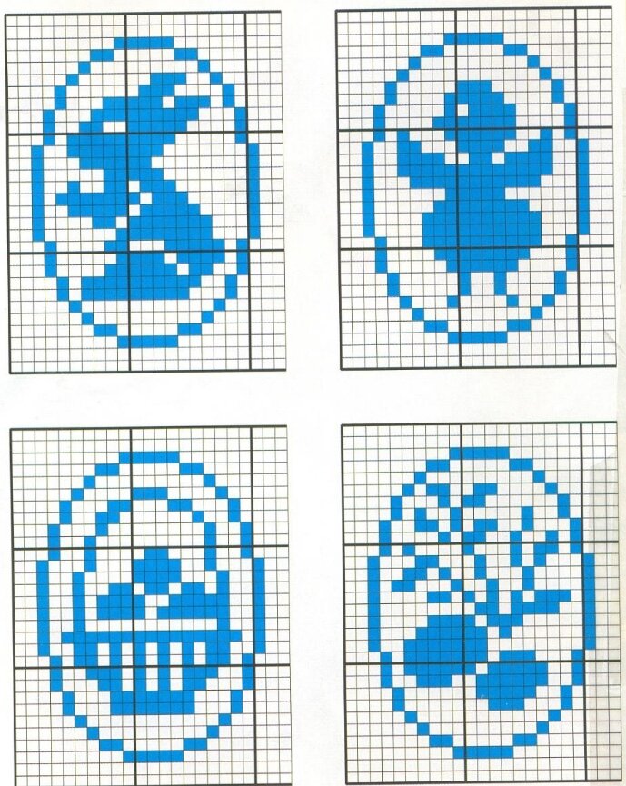 Салфетка крючком схема пасхальная крючком