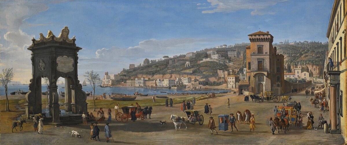 «Naples, a view of the Riviera di Chiaia» by Gaspar van Wittel