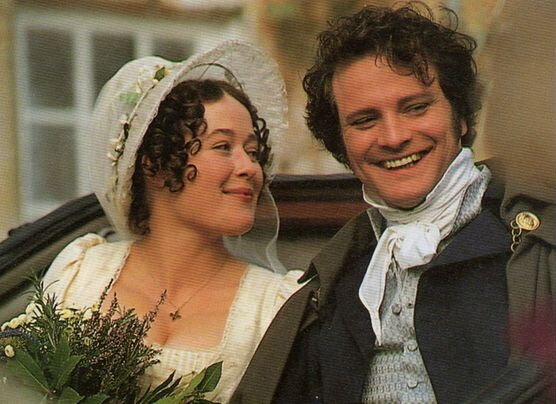 кадр из сериала "Гордость и предубеждение", свадьба Элизабет и мистера Дарси