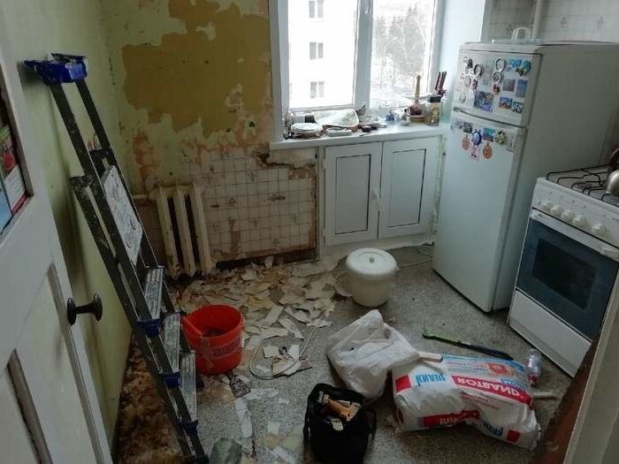 Начало ремонта в кухне