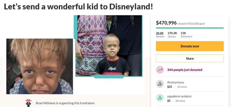 Бред Уильямс, собрал 470 тысяч долларов