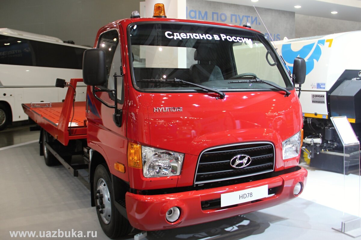 Hyundai HD78 в качестве эвакуатора