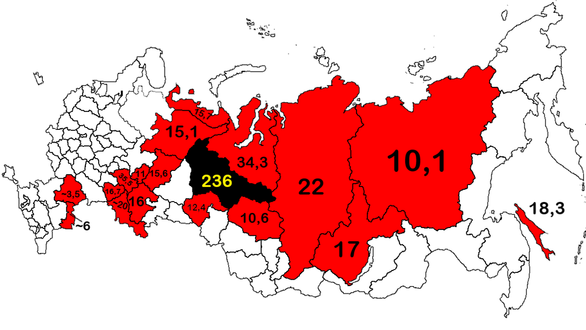 Карта добычи нефти