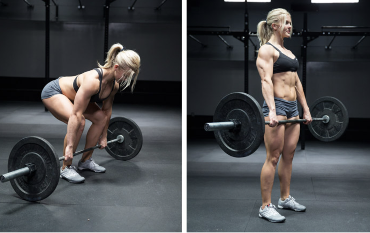 Становая тяга с весом 