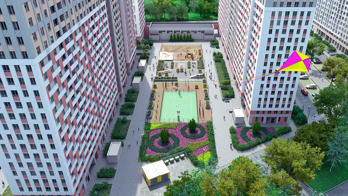 Внутренние дворы ЖК "Инновация" (фото: granelle.ru)