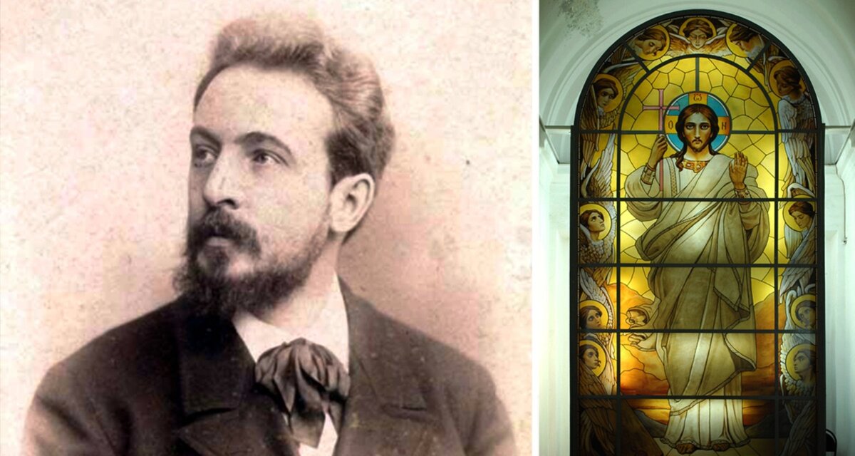 Николай Бруни и ваитраж в Академии художеств фото (Яндекс)