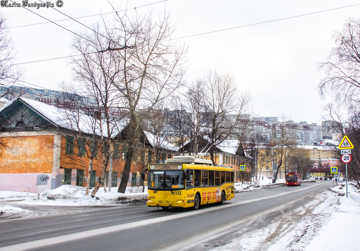 Троллейбус ВЗТМ-5290.02 на маршруте 6 в Мурманске. Автор фото: Фандюшин Максим