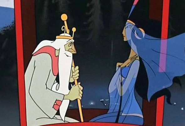 Кадр из мультфильма «Сказка о Золотом петушке»