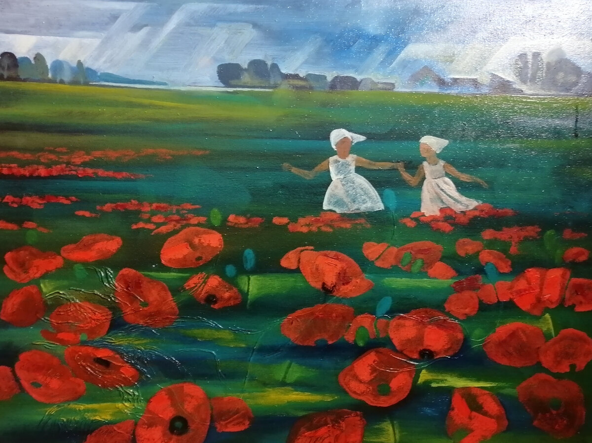 Фото автора. Тяглов А. А." Красные маки", одна из последних работ художника.