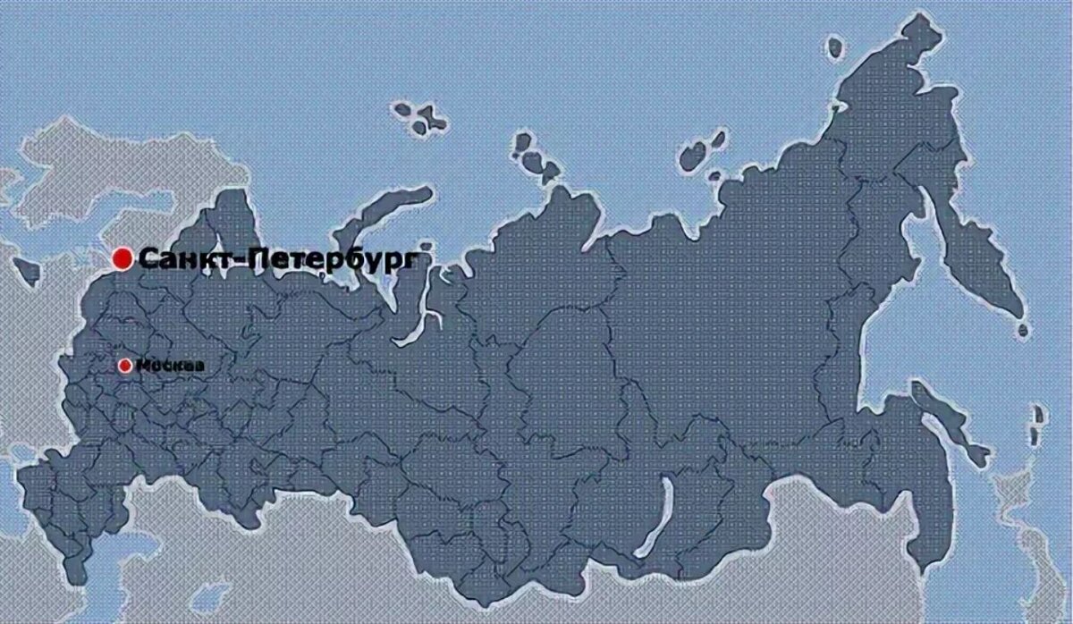 Санкт петербург на карте россии