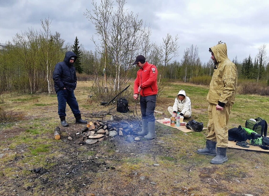 Обеденный перерыв между рыбалками