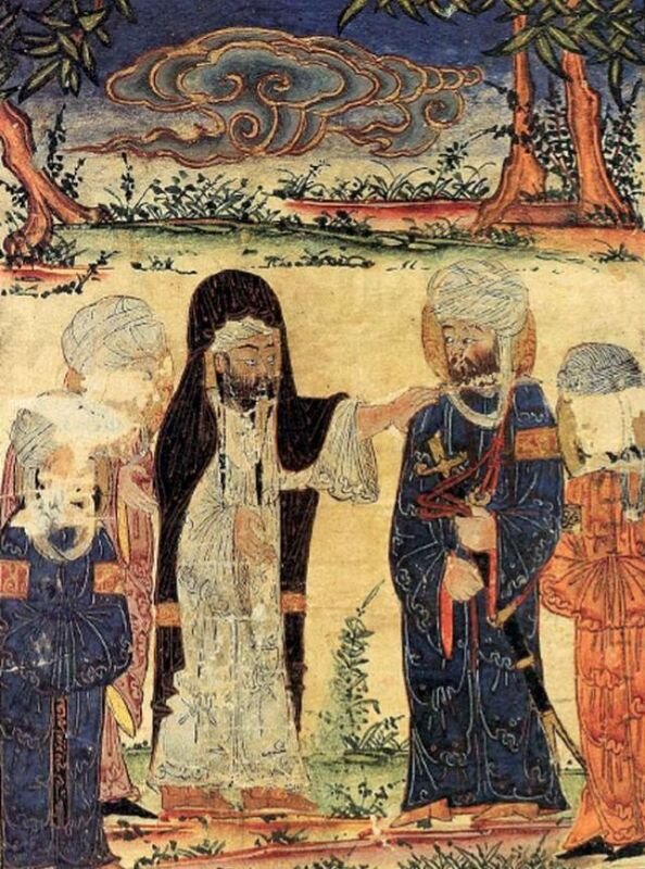 Инвеститура Али в Гадир-Хум. Миниатюра. 1307–1308 годыWikimedia Commons