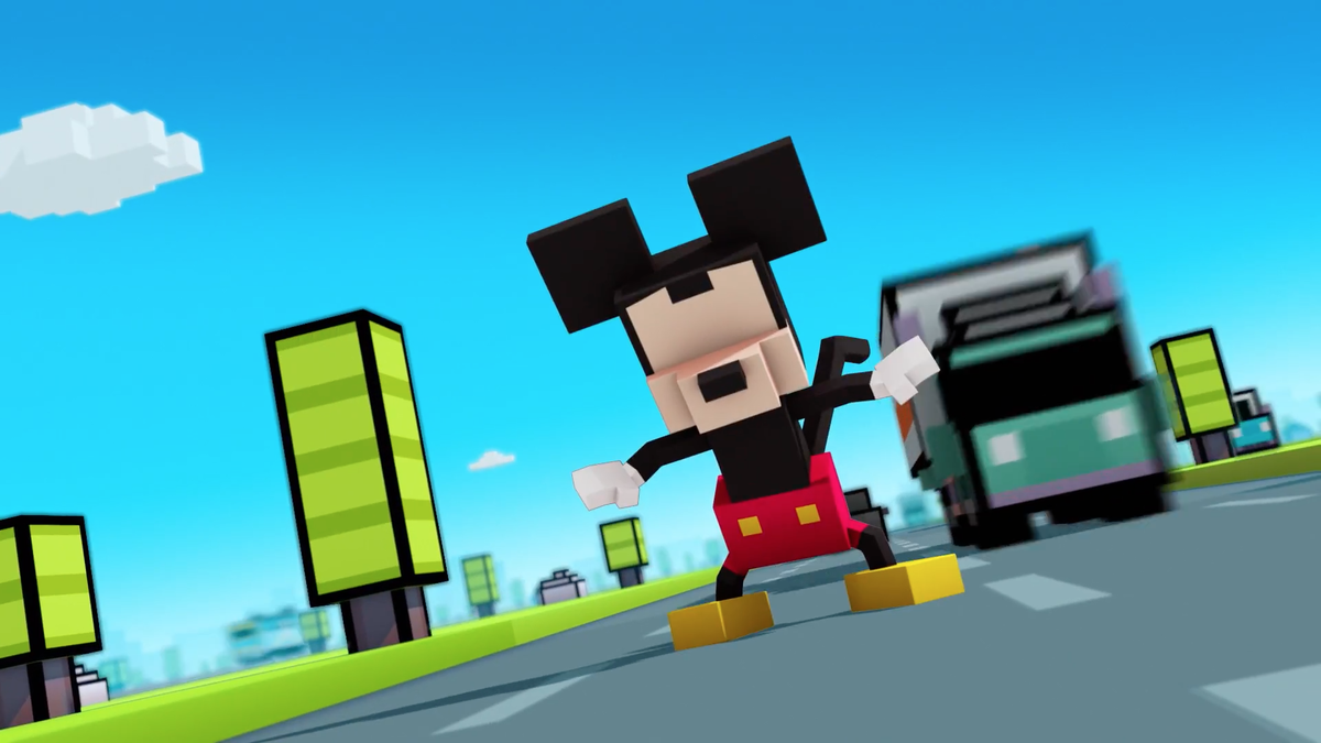 “Crossy Road” на айфон – крутая игра с олдскульной воксельной графикой, как в "Minecraft"