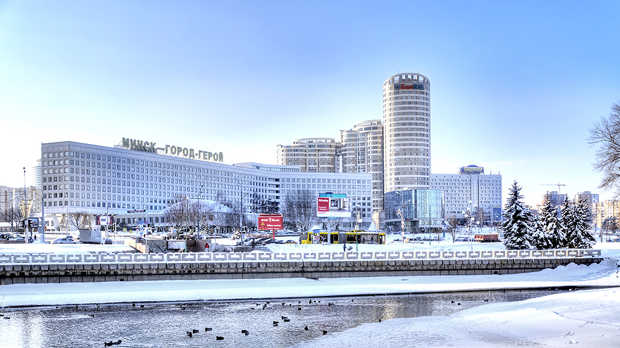 Зимняя атмосфера Минска
