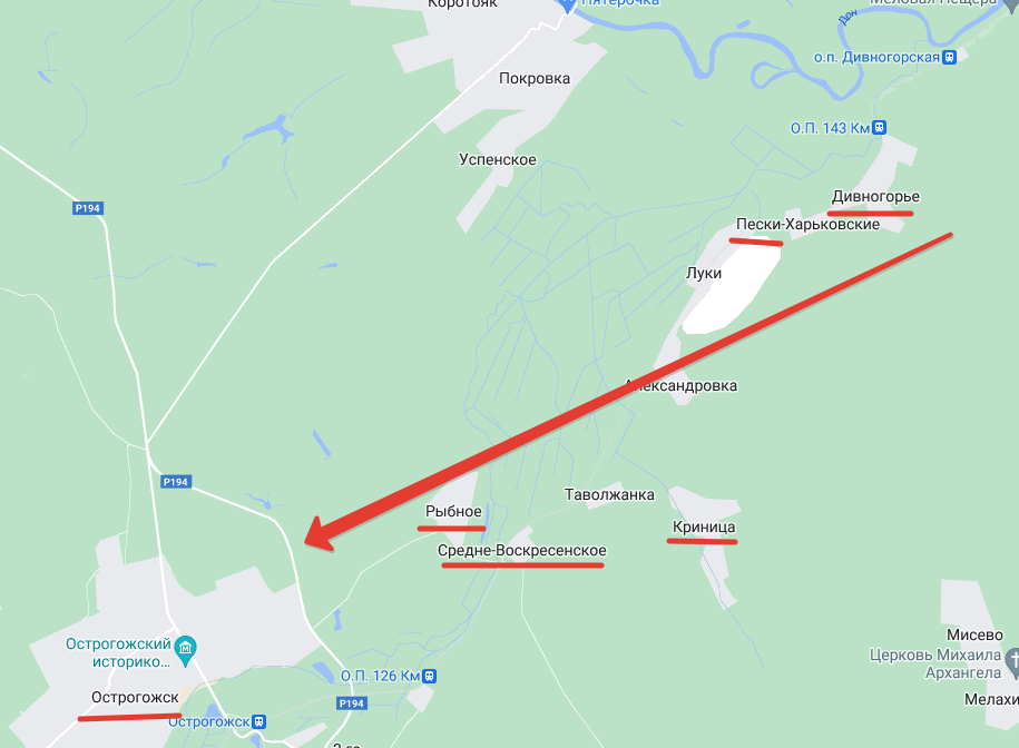 Выход к Острогожску 129-сбр,рисунок Автора