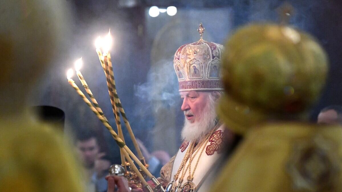    Патриарх Московский и всея Руси Кирилл во время Божественной литургии в день своего рождения в кафедральном соборном Храме Христа Спасителя в Москве© РИА Новости / Кирилл Каллиников