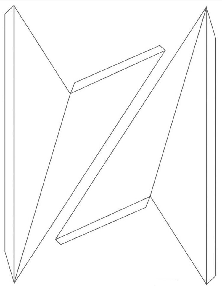 Шаблоны для большой звезды, около 45 см. (можно распечатать на листе формата А4).