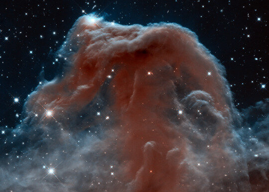 Пылевые облака закрывают нам обзор как стена из песка в пустыне. Фото NASA.