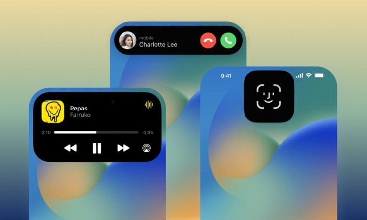    Вот так выглядит имитация Dynamic Island на старых iPhone