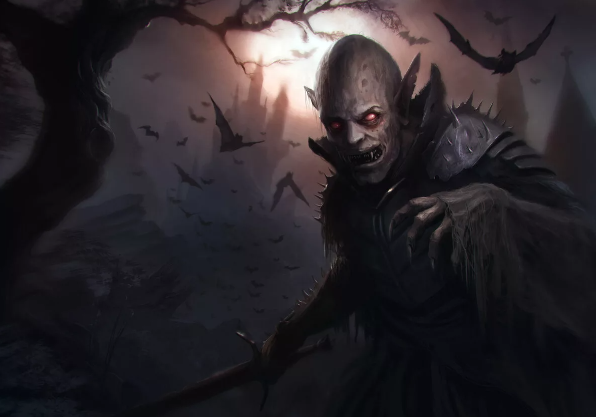 Вампир арт- наиболее каноничное изображение мифологического вампира - Изображение из открытых источников