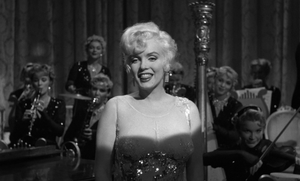 Мерилин Монро. Кадр из фильма "В джазе только девушки"