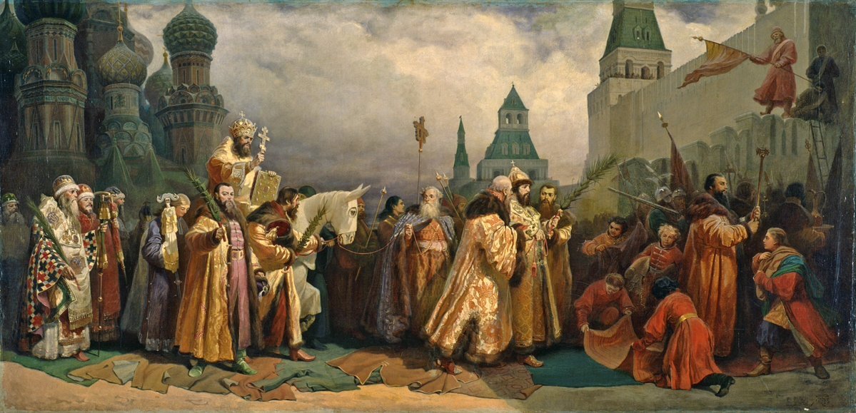 Рисунок 1. Вербное воскресенье при царе Алексее Михайловиче
