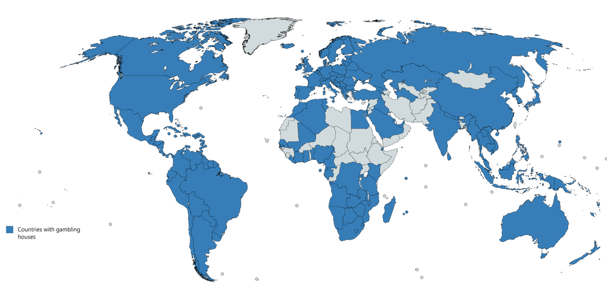 Страны, в которых есть легальные казино