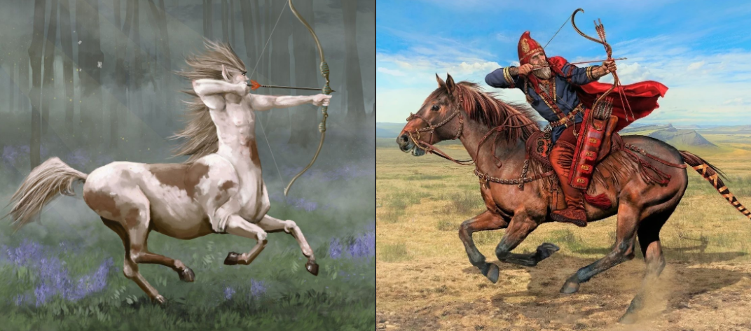 Кентавр и скифский воин с луком. Не так уж и сильно отличаются, не правда ли?