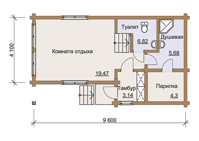 Высота потолка в бане