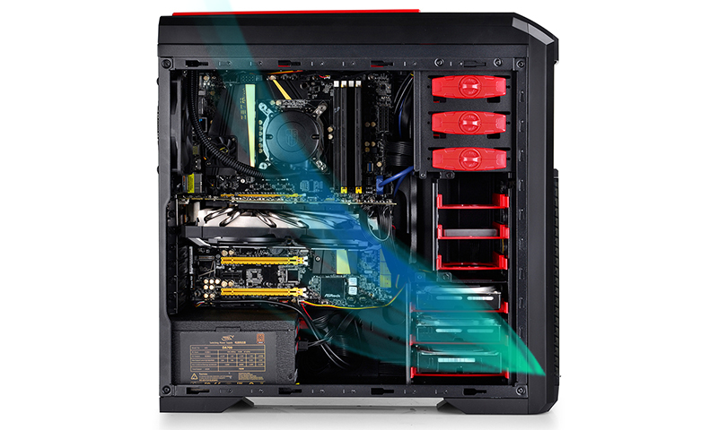 на этом рисунке чётко видно куда заходит и откуда выходит воздух 