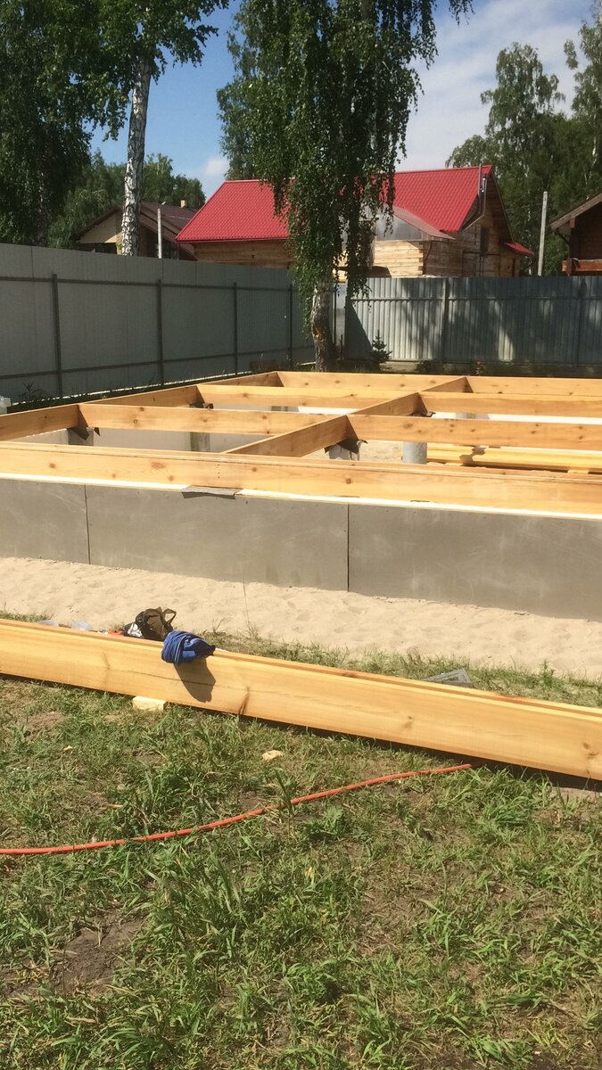 Ростверк с сухих калиброванных досок. 