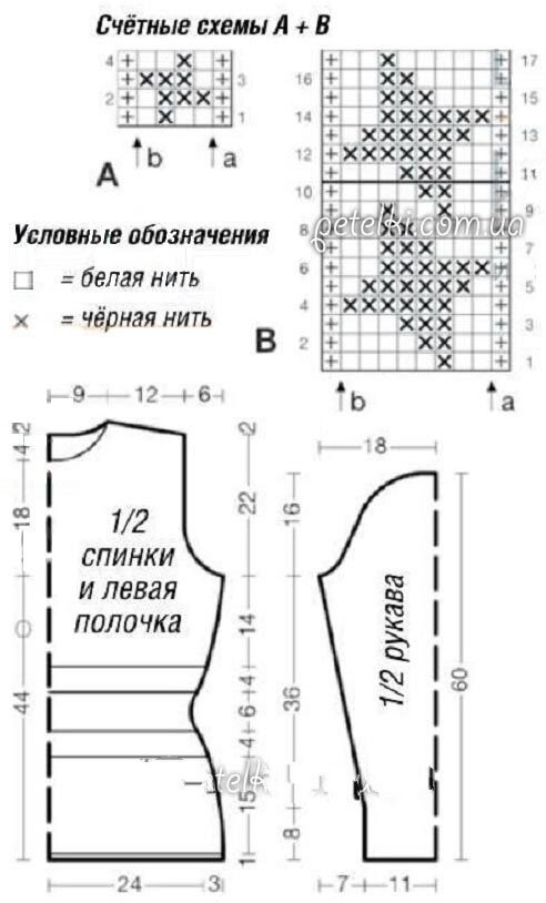 Черно-белый жакет. Вязание спицами для женщин. abc-develop.ru