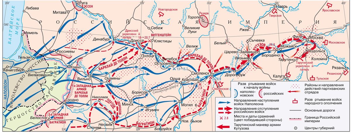 Карта в 1812