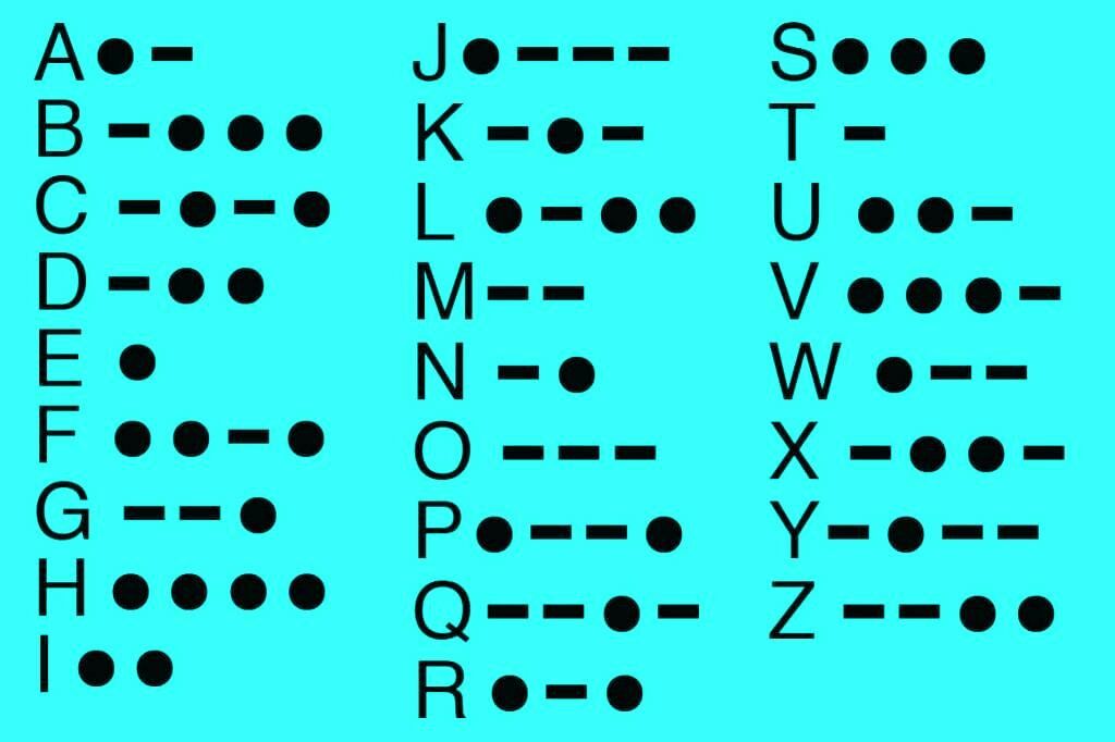 Коды азбуки морзе.