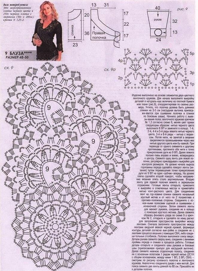 Жилет из ленточного кружева крючком со схемами и описанием