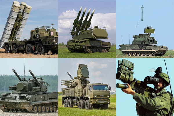 Коллаж "Системы ПВО России"