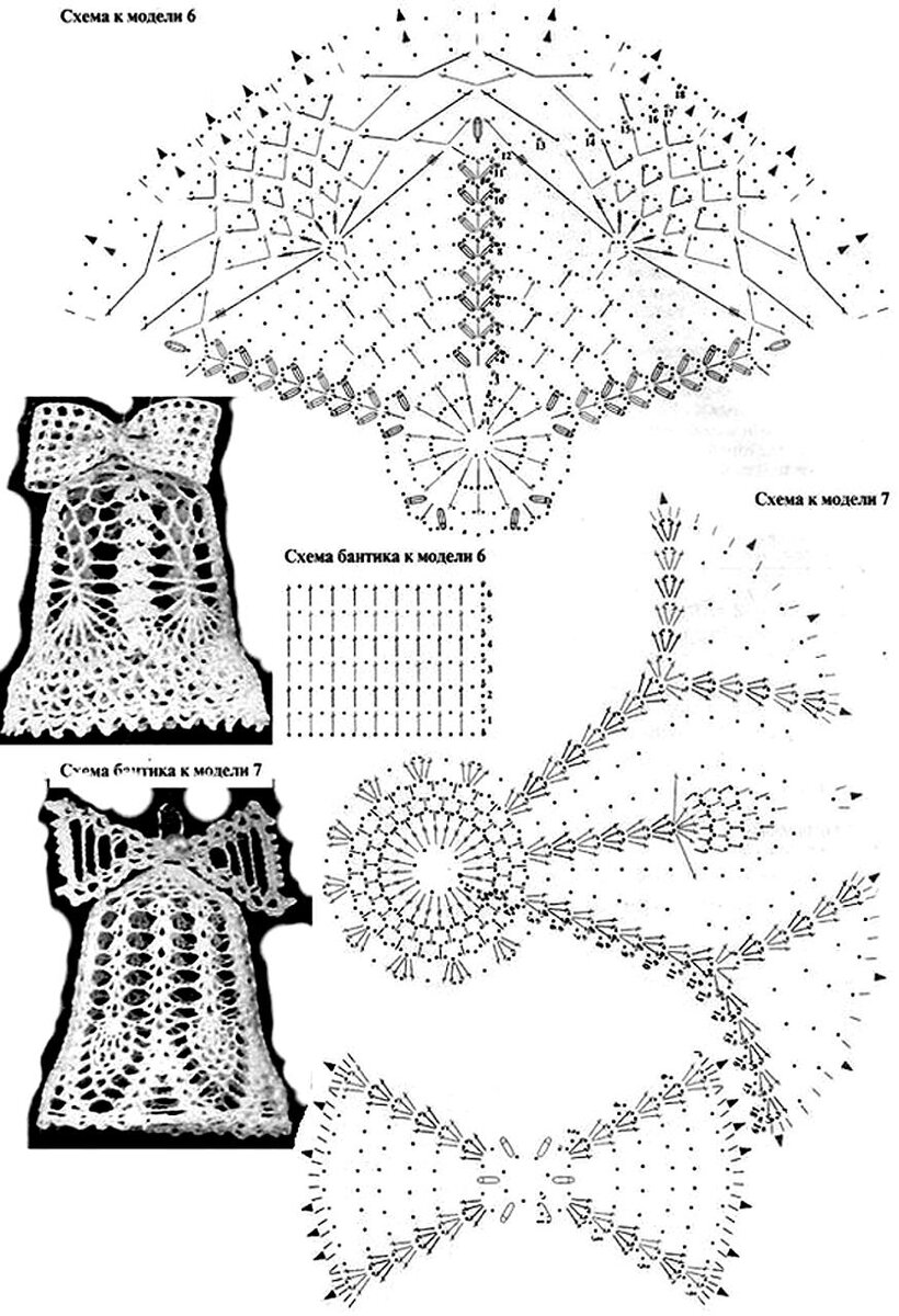 Колокольчик крючком на елку схемы