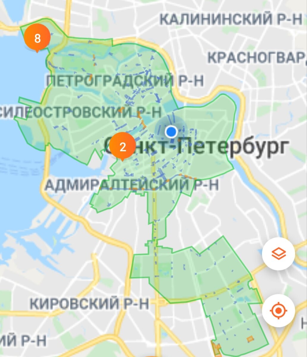 Whoosh карта парковок