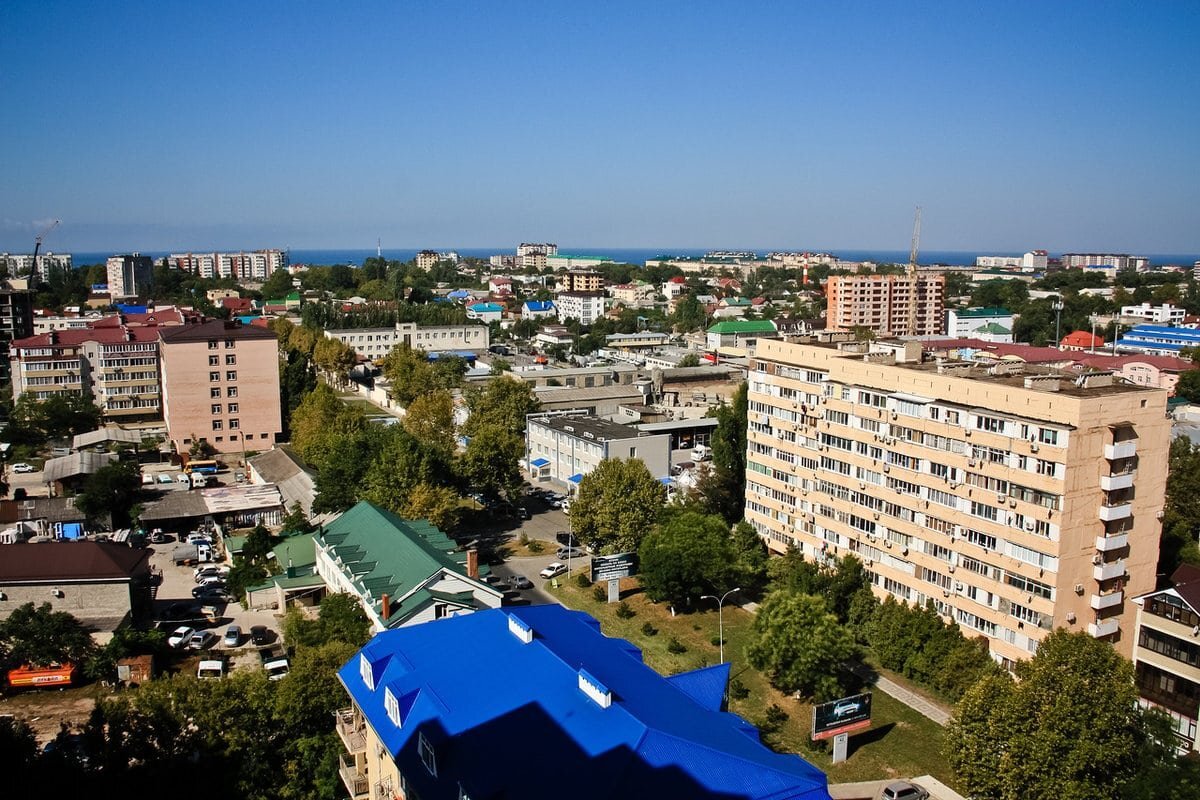 Анапа Краснодарский край. Городок Анапа. Анапа с высоты птичьего полета.