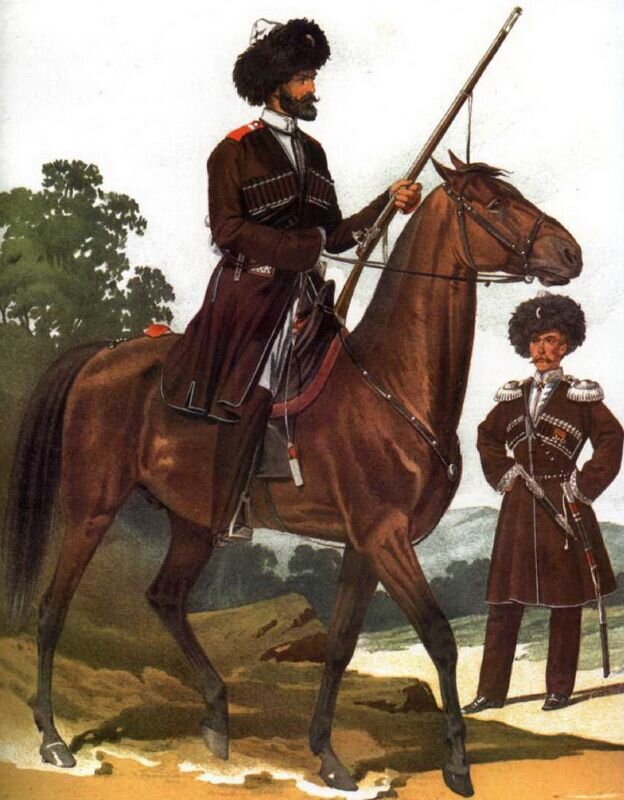 Всадники дагестанского конно-иррегулярного полка.