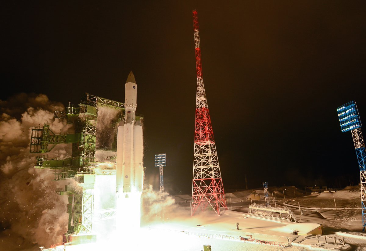 Старт РН "Ангара-А5" с космодрома Плесецк