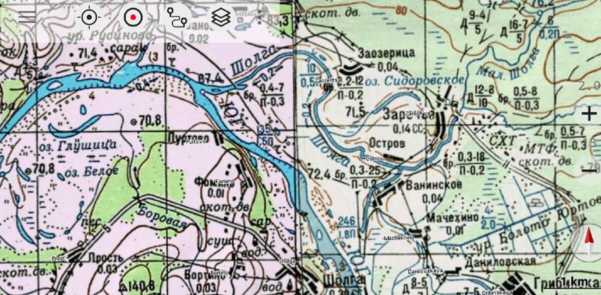 Старая советская карта, 80-е