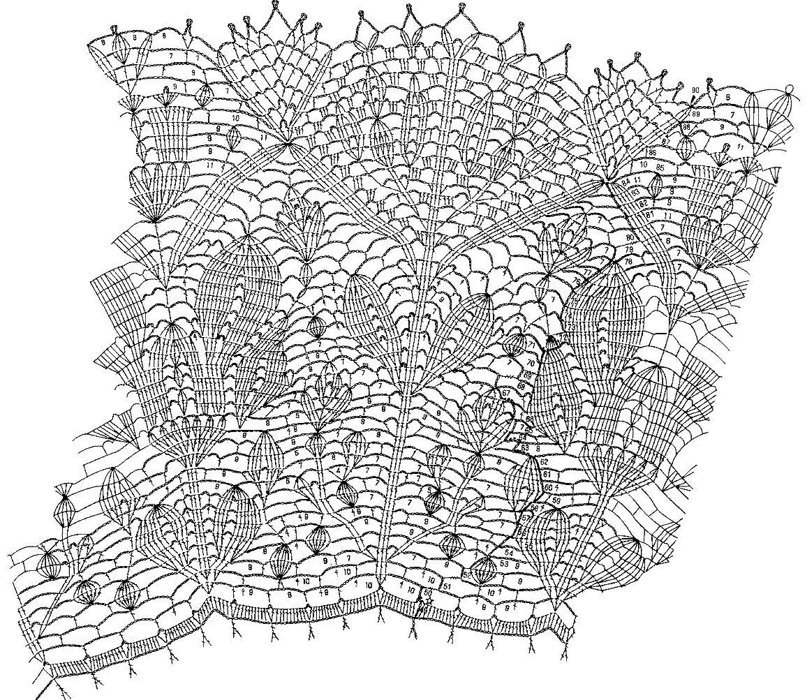 Скатерть крючком схемы